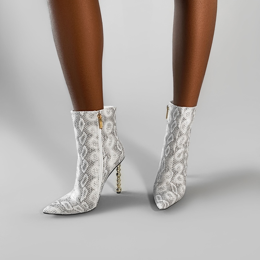 Snakeskin Bootie